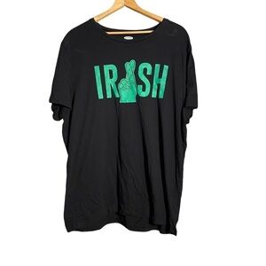 Old Navy Luck of The Irish Black Short Sleeve T-Shirt Size XXL